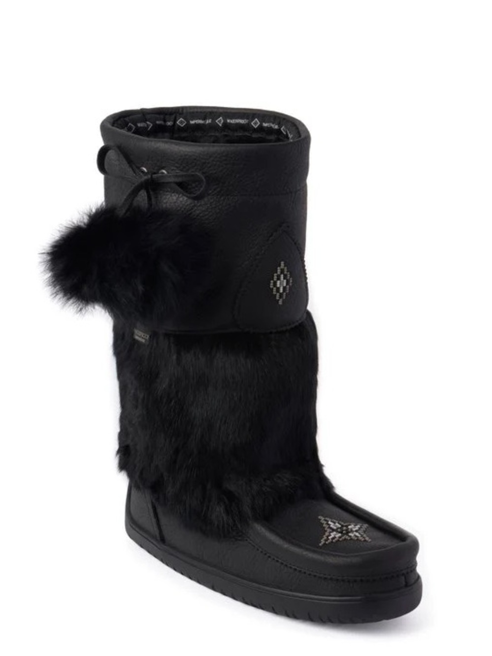 Women's Manitoba Mukluk WATERPROOF SNOWY OWL GRAIN LEATHER sz 8 Extra Boot liner